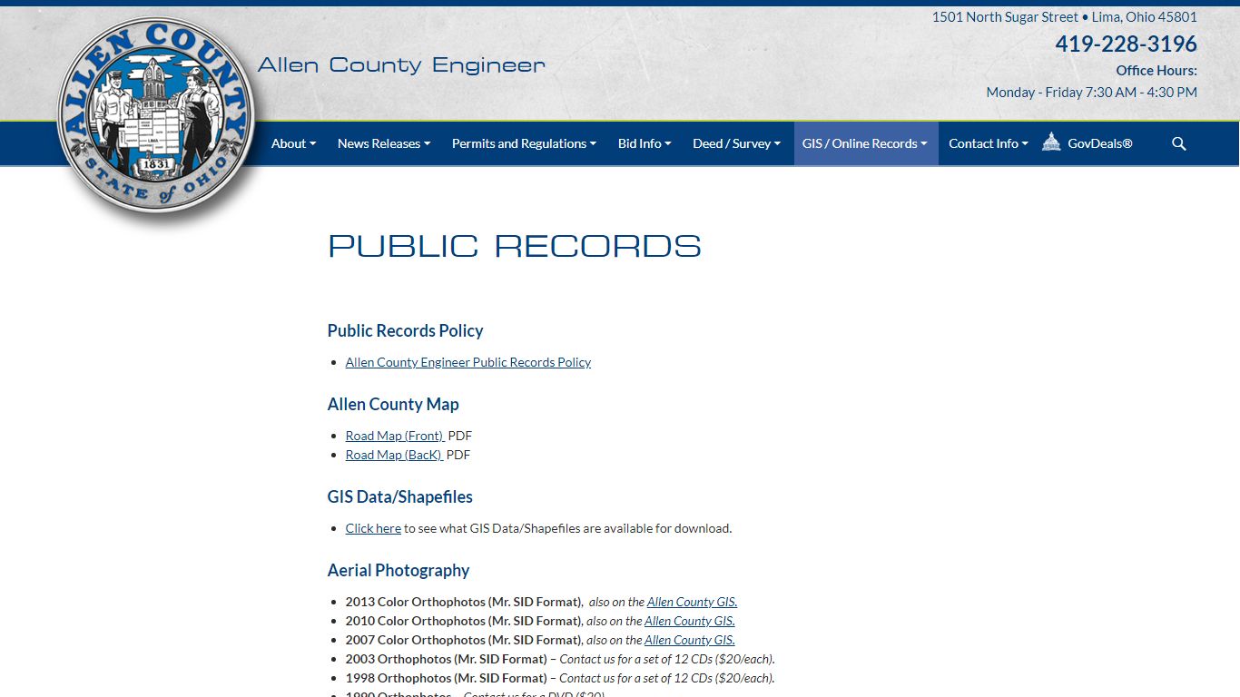 Public Records - Allen County Engineer | Allen County, Ohio